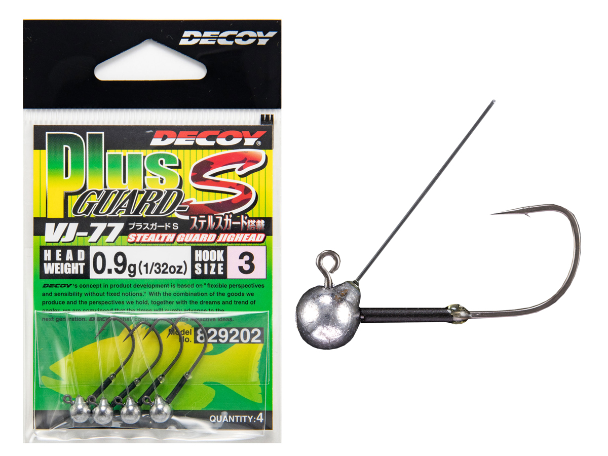 Têtes De Jig Decoy VJ-77 Plus Guard - Taille 2, 0,9g, Pack De 4, Pour Pêche Leurre