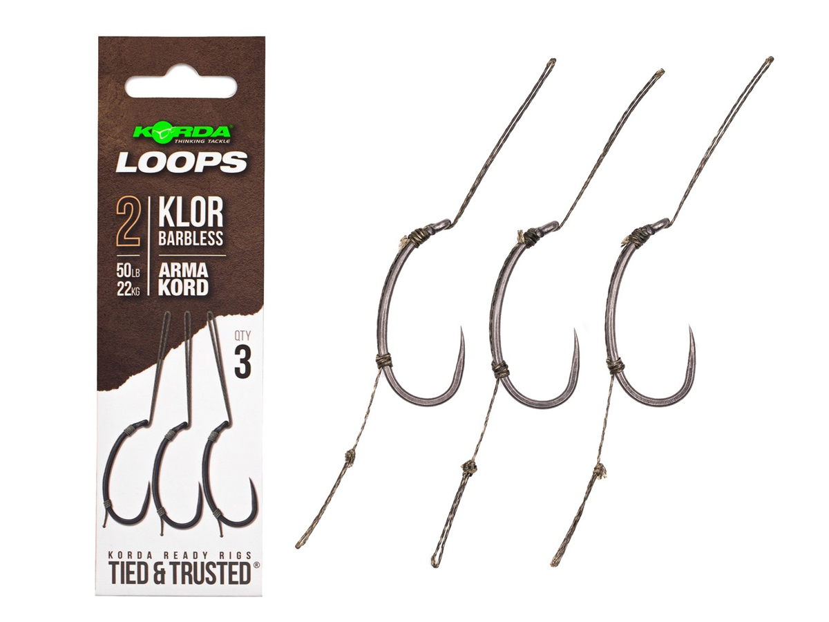 Korda Hameçons Loop Rigs Klor Barbless - Hameçons Carpe - Magasin de ...