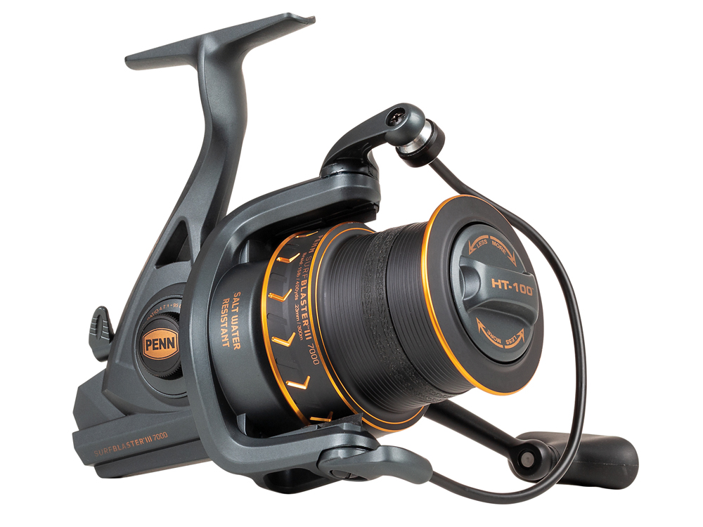 PENN Battle II Longcast Moulinet Spinning Longcast pour la Pêche au Poser, du Bord en Mer pour Surfcasting, en Eau Douce pour la Carpe et Le Silure, Noir