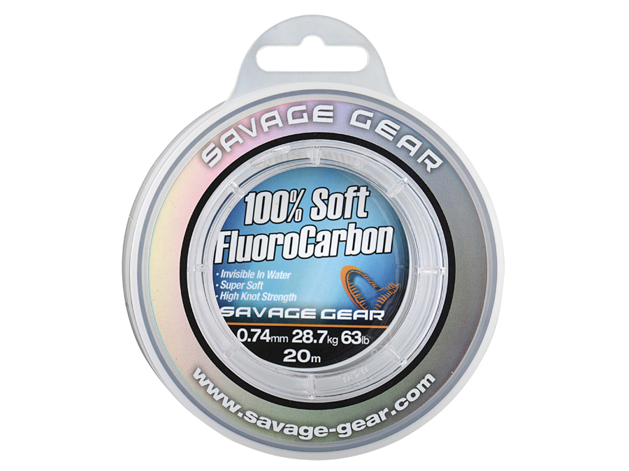 Fil De Leader Fluorocarbone Savage Gear - Souple, Discrétion Maximale, Pour Pêche Brochet Perche Bar