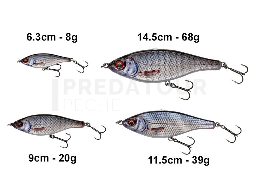 Sinking 9 9CM Rudd PHP per unit Savage Gear LEURRE COULANT 3D ROACH JERKSTER PHP 20