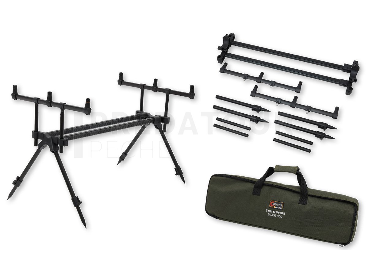 Prologic CSeries Twin Support 3 Rod Pod Carpe rod pods et tri pods