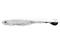 Fish Arrow Flash-J Spin Elastomer SW 3" 75mm - #100 Keimura Clear / Silver
