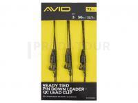 Avid Carp Ready Tied Pin Down Leader- QC Lead Clip 75cm 50lb 22.7kg 3pcs