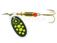 Cuiller Tournante Mepps Black Fury Silver / Chartreuse dots - #4 | 8.00g