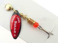 Leurre cuillère Mepps Aglia Long Redbo #1 | 4.5g - Black