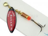 Leurre cuillère Mepps Aglia Long Redbo #2 | 7g - Black