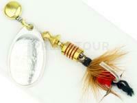 Cuiller Tournante Mepps Aglia Mouche Silver / Red #2 4.6g