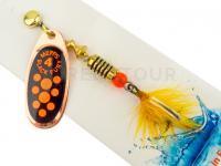 Cuiller Tournante Mepps Black Fury Mouche #4 - Copper/Red Dots