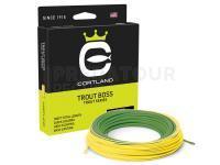 Soie mouche Cortland Trout Boss Trout Series Floating | Green/Yellow | 100ft | WF8F