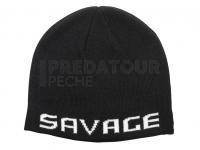 Savage Gear Logo Beanie One Size - Black / White