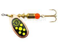 Cuiller Tournante Mepps Black Fury Copper / Chartreuse Dots - #3 | 6.50g