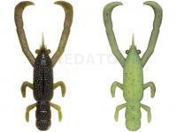 Leurres Fish Arrow Freerig Shrimp 2.6 inch - Green Pumpkin/Chart (two-tone)