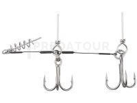 Dragon stingers with corkscrew for big soft baits 2 x no. 1/0 - 14kg 9cm
