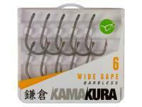 Hameçons Carpe Korda Kamakura Wide Gape Barbless #4