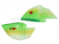 Rhys Davis Teaser Cut Bait Head - Glow Splatter Green