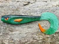 Leurre souple Great Fish Rocky Twister Slim 15cm - toxic green
