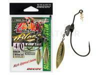 Hameçons Decoy Makisasu Blade Worm 230 NS Black Gold #2-1.8g