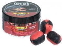 Jaxon Dumbels Duo Color Sinking Method Feeder 50g 8/10mm - Strawberry-Halibut
