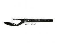 Leurres Keitech Neco Camaron 5.5 cala | 139 mm - 001S Black