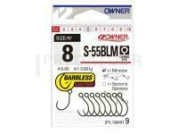 Hameçons Owner S-55BLM Barbless Black Chrome - #8