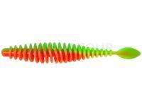 Quantum Leurre Souple Magic Trout T-Worm P-Tail 6.5cm Cheese - neon green/orange