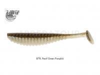 Leurre Souple Reins S-Cape Shad 3.5 inch - B78 Green Pumpkin / Pearl White