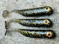 Leurres souples Great Fish GF1 49mm 1g - no scent - black&gold