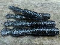 Leurres souples Great Fish GF2 Leech 60mm 1.8g - no scent - glitter graphite