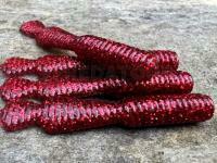 Leurres souples Great Fish GF2 Leech 60mm 1.8g - no scent - glitter red
