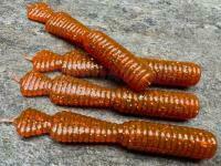 Leurres souples Great Fish GF2 Leech 60mm 1.8g - no scent - motor oil red