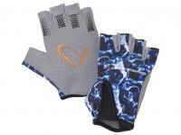 Savage Gear Gants doigts coupés mer Marine Half Glove Sea Blue