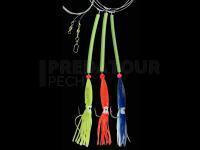 Dega Sea Rig 3 UV Octopus Side Arms 13cm Size 7/0 - Mix-Colors