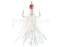Mustad In-Line Triple Grip Feathered White - #2