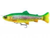 Leurre Savage Gear 4D Line Thru Pulse Tail Trout 16cm 51g Slow Sinking - FireTrout Fluo