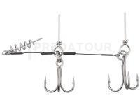 Dragon stingers with corkscrew for big soft baits 2 x no. 1/0 - 20kg 8cm