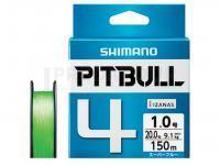 Tresse carnassier Shimano Pitbull PE 4 Lime Green 150m #1.0