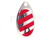 Cuiller Tournante Dragon AG-CLASSIC no.: 0 silver/red stripes