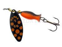 Cuiller Tournante Mepps Aglia Long Heavy - Black/Orange Dots #1/8g