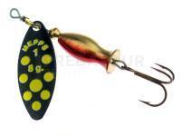 Cuiller Tournante Mepps Aglia Long Heavy - Black/Yellow Dots #1/8g