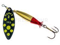 Cuiller Tournante Mepps Aglia Long Heavy - Black/Yellow Dots #2/16g