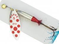 Cuiller Tournante Mepps Aglia Long Heavy - Silver / Red Dots #3/24g