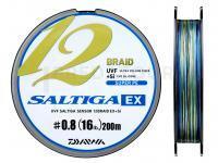 Tresse Daiwa UVF Saltiga Sensor 12 Braid EX + Si Multicolor 200m #0.8