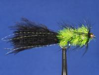 Mouche BH Crystal Bugger Black & Chartreuse  no. 8
