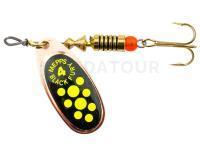 Cuiller Tournante Mepps Black Fury Copper / Chartreuse Dots - #4 | 8.00g