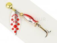 Cuiller Tournante Mepps Aglia Long Heavy - Silver / Red Dots #1/8g