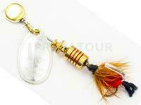 Cuiller Tournante Mepps Aglia Mouche Silver / Red #1 3.6g