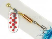 Cuiller Tournante Mepps Comet Decorees #5 11g - Silver/Red Dots