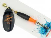 Leurre cuillère Mepps Aglia LongCast #5 24g - Black / Orange