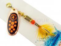 Cuiller Tournante Mepps Black Fury Mouche #4 - Copper/Red Dots